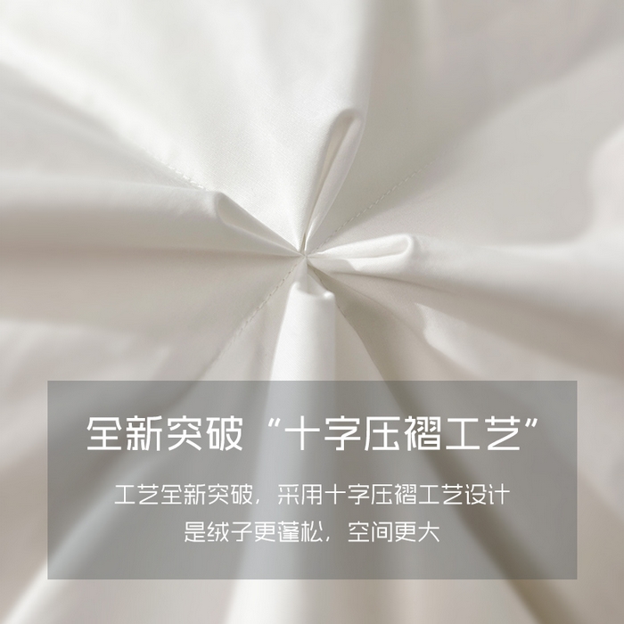 91家纺网 家纺一手货源 找家纺 岚司羽 2025新款北极95白鹅绒被-琳娜 琳娜-冰川白