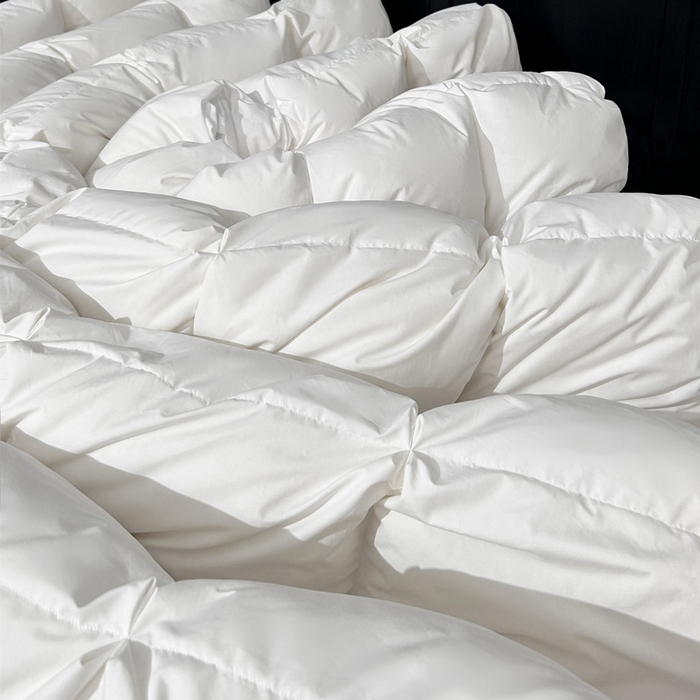 91家纺网 家纺一手货源 找家纺 岚司羽 2025新款北极95白鹅绒被-琳娜 琳娜-冰川白