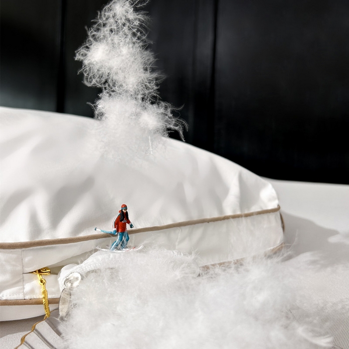 91家纺网 家纺一手货源 找家纺 岚司羽 2025新款北极95白鹅绒被-琳娜 琳娜-冰川白