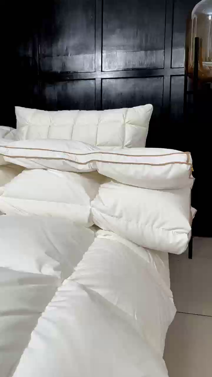 91家纺网 家纺一手货源 找家纺 岚司羽 2025新款北极95白鹅绒被-琳娜 琳娜-冰川白