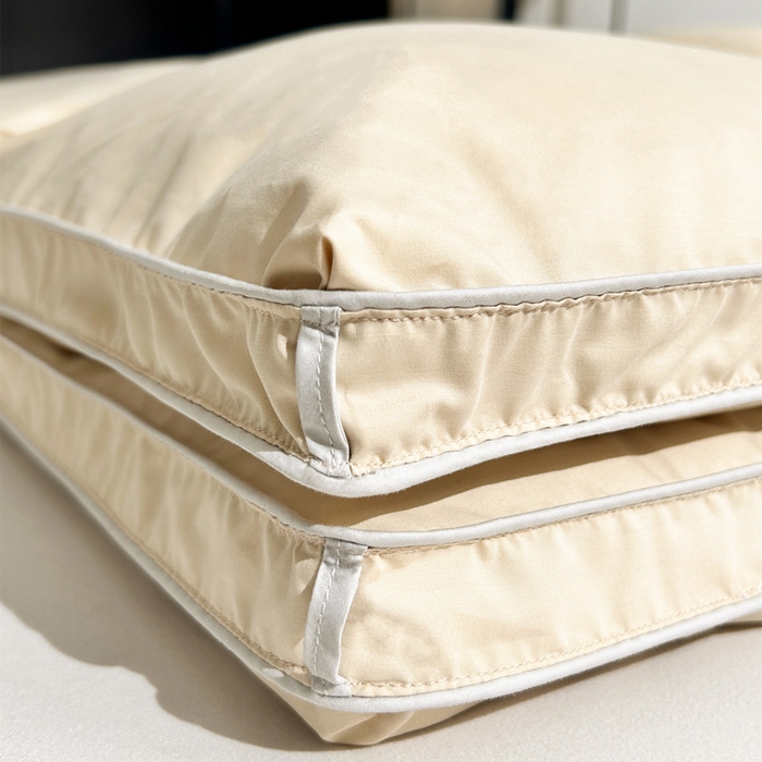 91家纺网 家纺一手货源 找家纺 岚司羽 2025新款北极95白鹅绒被-琳娜 琳娜-奶杏黄