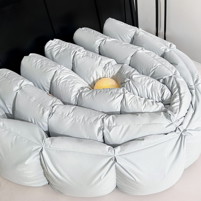 91家纺网 家纺一手货源 找家纺 岚司羽 2025新款北极95白鹅绒被-琳娜 琳娜-雅士灰