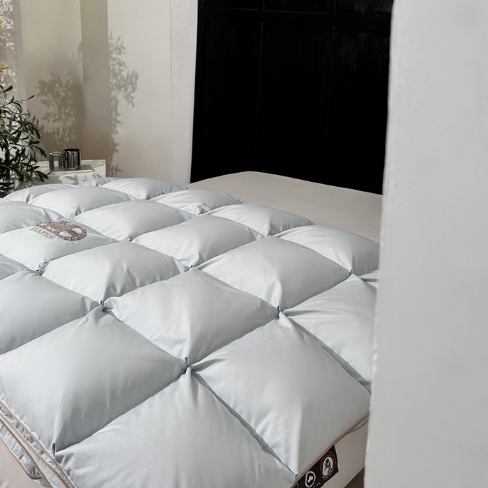 91家纺网 家纺一手货源 找家纺 岚司羽 2025新款北极95白鹅绒被-琳娜 琳娜-雅士灰