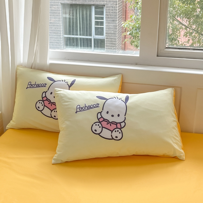 91家纺网 家纺一手货源 找家纺 小叮当家纺仓储工厂店 2025新款大版全棉纯棉数码印花三丽鸥系列四件套 酷玩帕哈狗