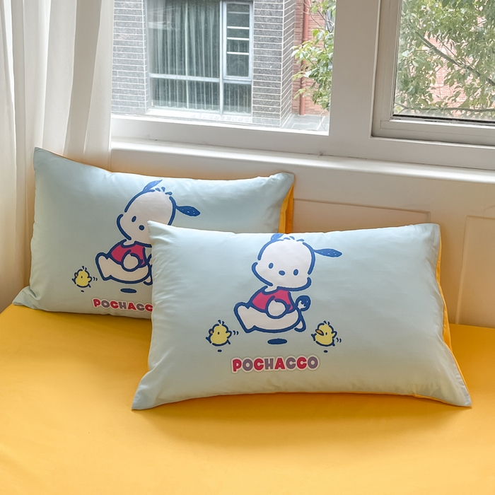 91家纺网 家纺一手货源 找家纺 小叮当家纺仓储工厂店 2025新款大版全棉纯棉数码印花三丽鸥系列四件套 快乐帕哈狗