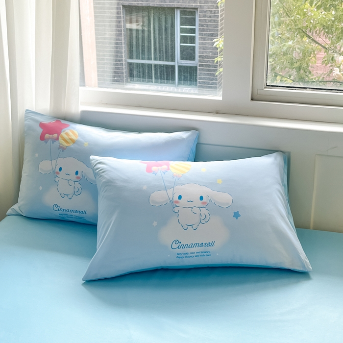 91家纺网 家纺一手货源 找家纺 小叮当家纺仓储工厂店 2025新款大版全棉纯棉数码印花三丽鸥系列四件套 气球玉桂狗