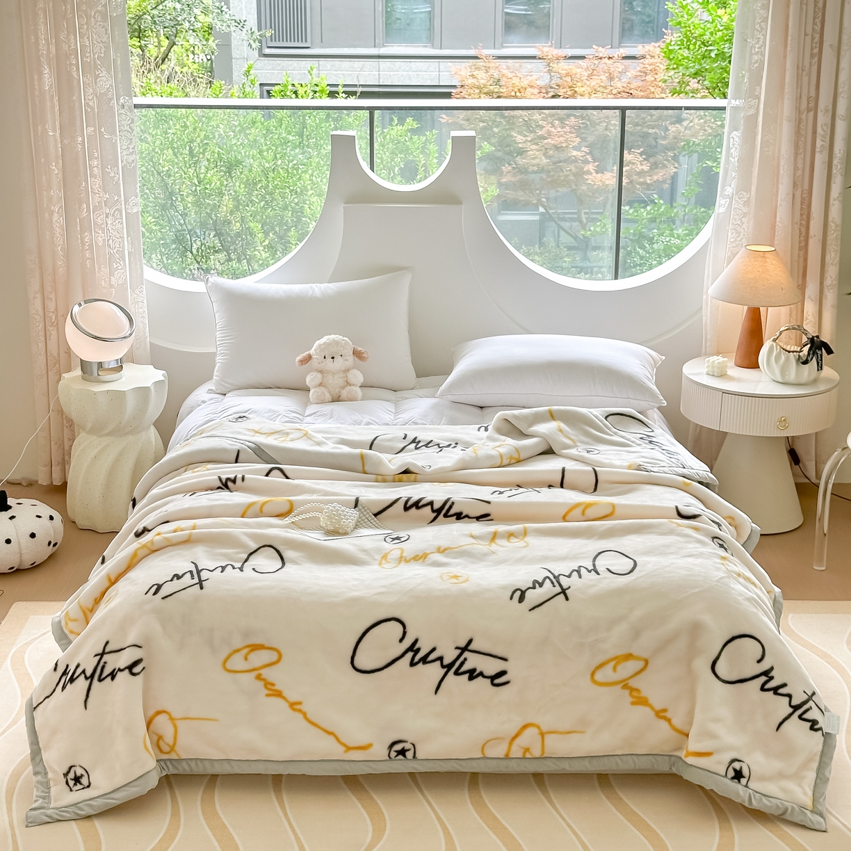 法莱妮毛毯 2025新款双层加厚拉舍尔毛毯 婚庆 单双人 厂家直销可定制 休闲时光