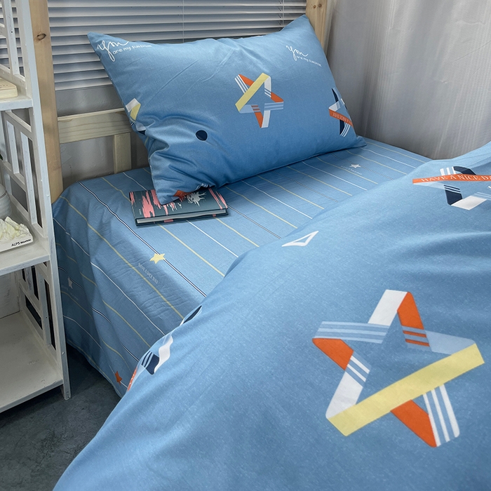 91家纺网 家纺一手货源 找家纺 云梦2025新款全棉印花学生宿舍套件 锦瑟年华