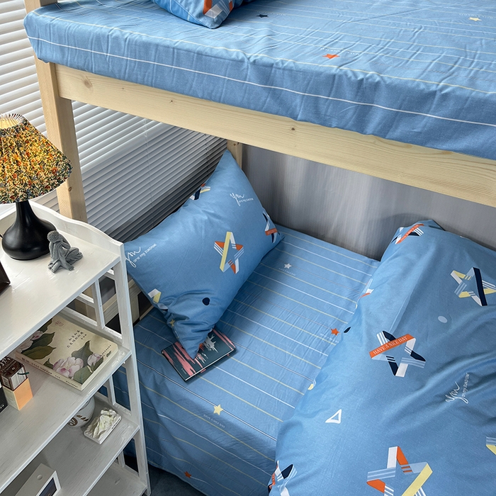 91家纺网 家纺一手货源 找家纺 云梦2025新款全棉印花学生宿舍套件 锦瑟年华