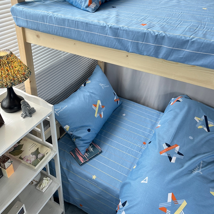 91家纺网 家纺一手货源 找家纺 云梦2025新款全棉印花学生宿舍套件 锦瑟年华