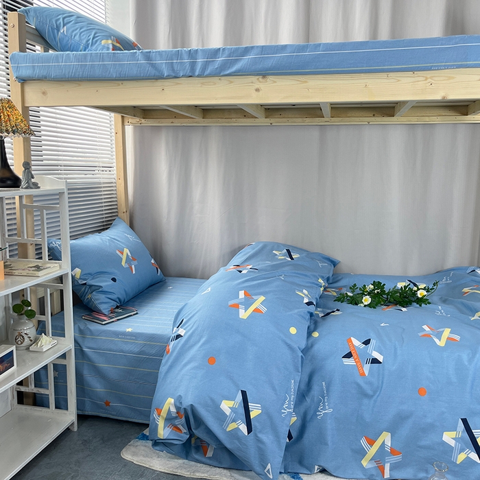 91家纺网 家纺一手货源 找家纺 云梦2025新款全棉印花学生宿舍套件 锦瑟年华