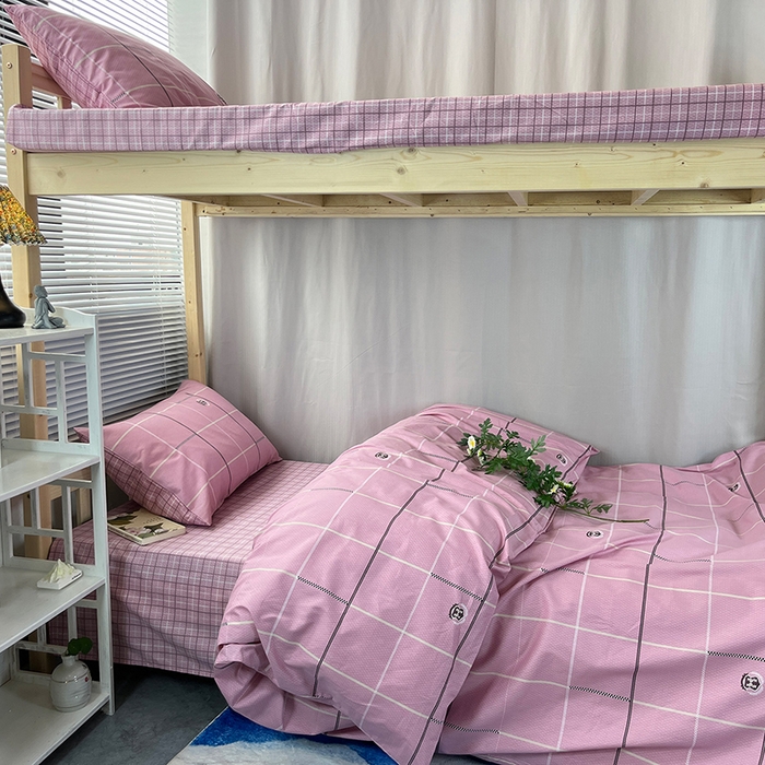 91家纺网 家纺一手货源 找家纺 云梦2025新款全棉印花学生宿舍套件 鎏金时代