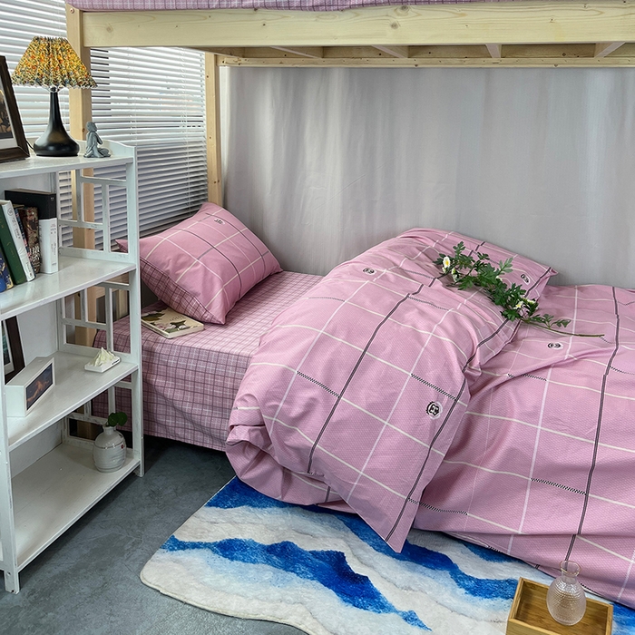 91家纺网 家纺一手货源 找家纺 云梦2025新款全棉印花学生宿舍套件 鎏金时代