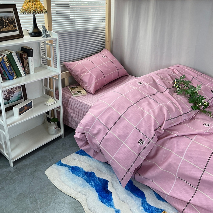 91家纺网 家纺一手货源 找家纺 云梦2025新款全棉印花学生宿舍套件 鎏金时代