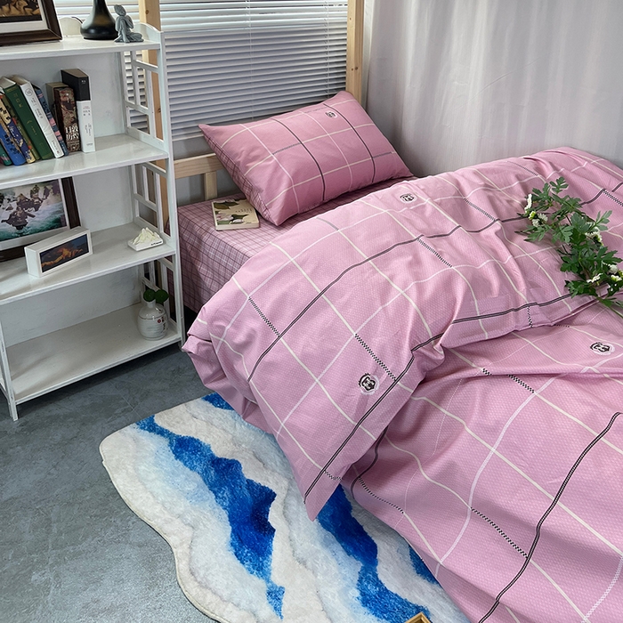 91家纺网 家纺一手货源 找家纺 云梦2025新款全棉印花学生宿舍套件 鎏金时代