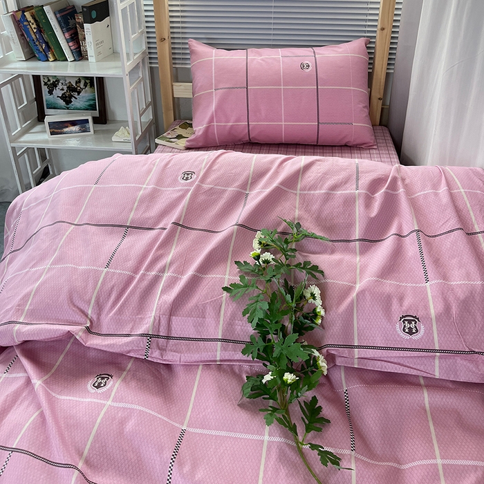 91家纺网 家纺一手货源 找家纺 云梦2025新款全棉印花学生宿舍套件 鎏金时代