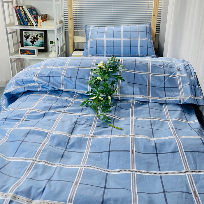 91家纺网 家纺一手货源 找家纺 云梦2025新款全棉印花学生宿舍套件 霓虹夜猫子