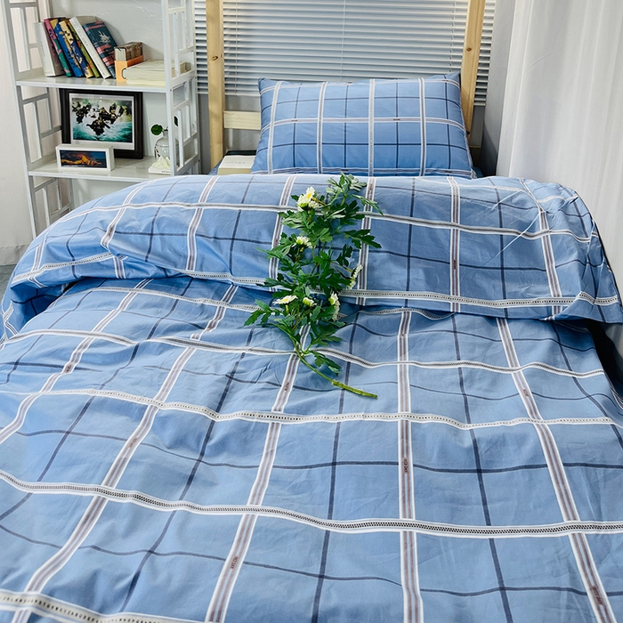 91家纺网 家纺一手货源 找家纺 云梦2025新款全棉印花学生宿舍套件 霓虹夜猫子