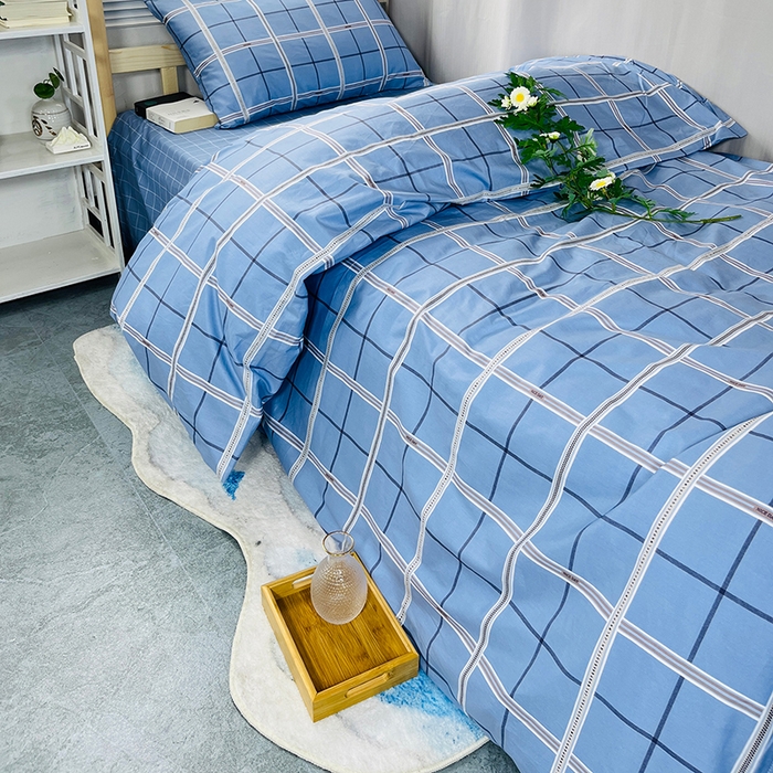 91家纺网 家纺一手货源 找家纺 云梦2025新款全棉印花学生宿舍套件 霓虹夜猫子