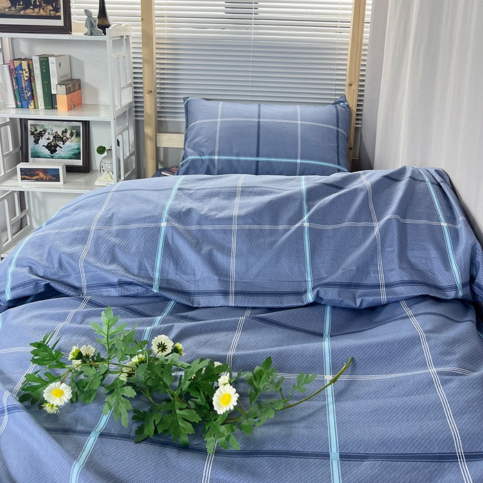 91家纺网 家纺一手货源 找家纺 云梦2025新款全棉印花学生宿舍套件 寝室方程式