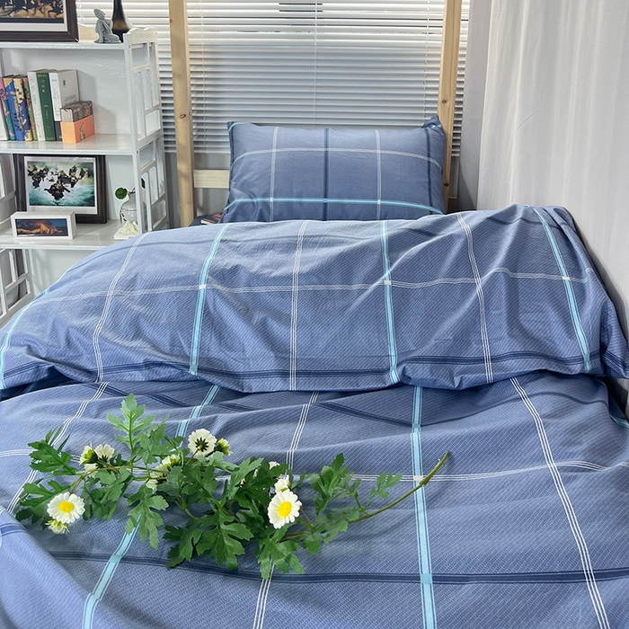 91家纺网 家纺一手货源 找家纺 云梦2025新款全棉印花学生宿舍套件 寝室方程式