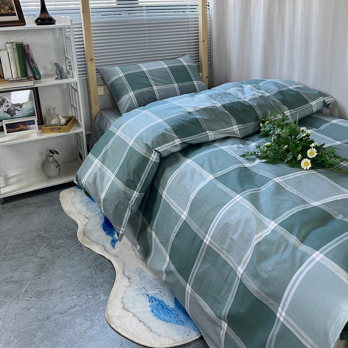 91家纺网 家纺一手货源 找家纺 云梦2025新款全棉印花学生宿舍套件 沁氧时光