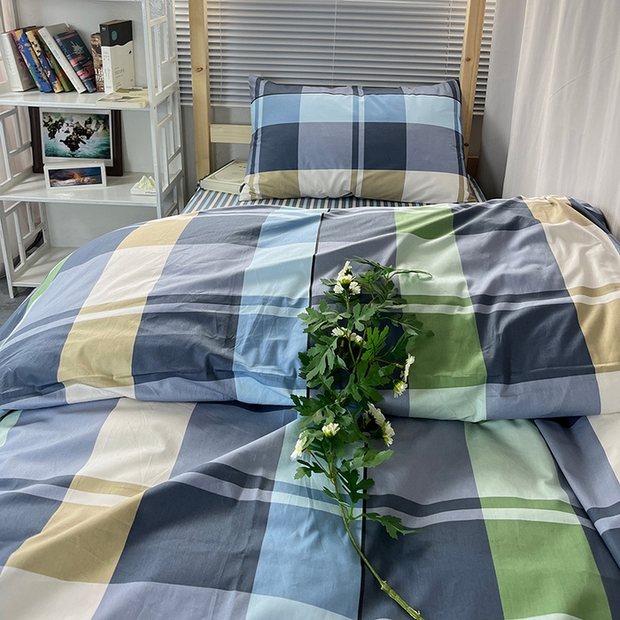 91家纺网 家纺一手货源 找家纺 云梦2025新款全棉印花学生宿舍套件 柔棉蜜语