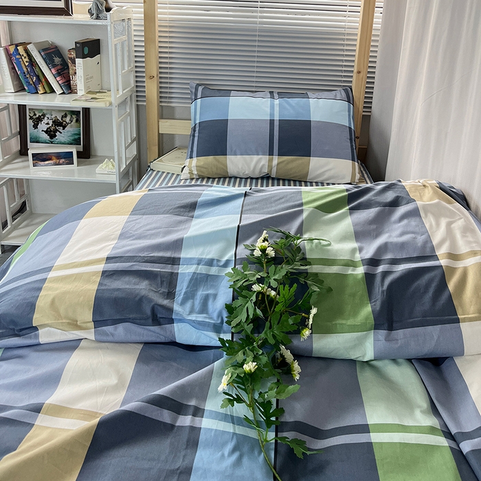 91家纺网 家纺一手货源 找家纺 云梦2025新款全棉印花学生宿舍套件 柔棉蜜语