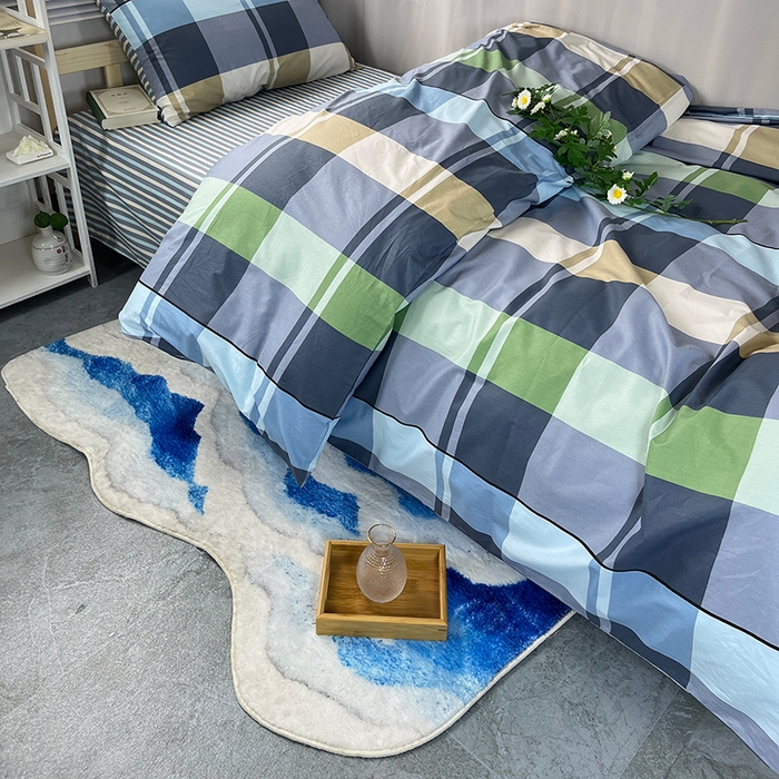 91家纺网 家纺一手货源 找家纺 云梦2025新款全棉印花学生宿舍套件 柔棉蜜语