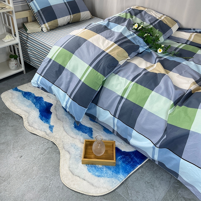 91家纺网 家纺一手货源 找家纺 云梦2025新款全棉印花学生宿舍套件 柔棉蜜语