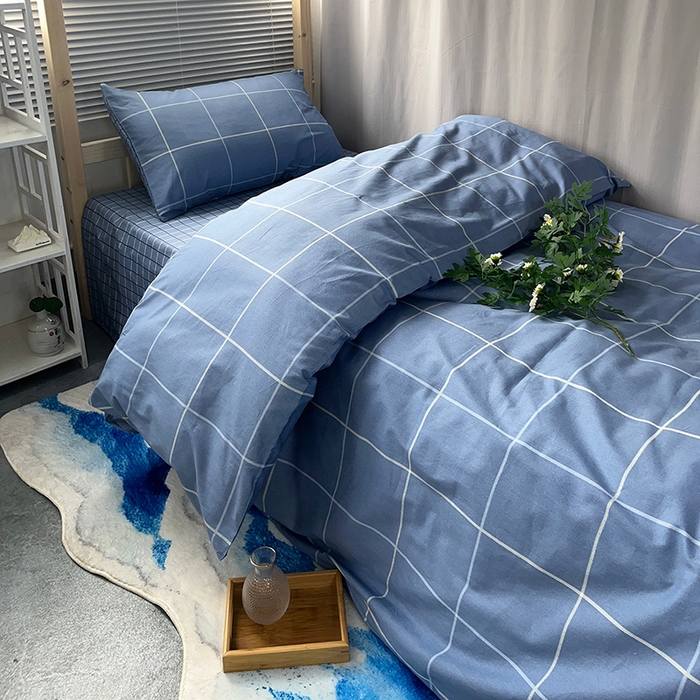 91家纺网 家纺一手货源 找家纺 云梦2025新款全棉印花学生宿舍套件 森语织眠