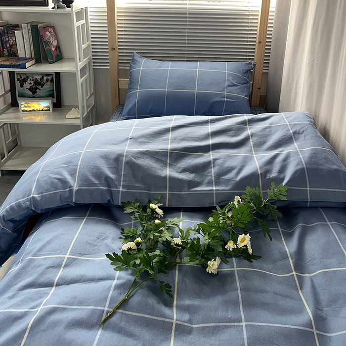 91家纺网 家纺一手货源 找家纺 云梦2025新款全棉印花学生宿舍套件 森语织眠