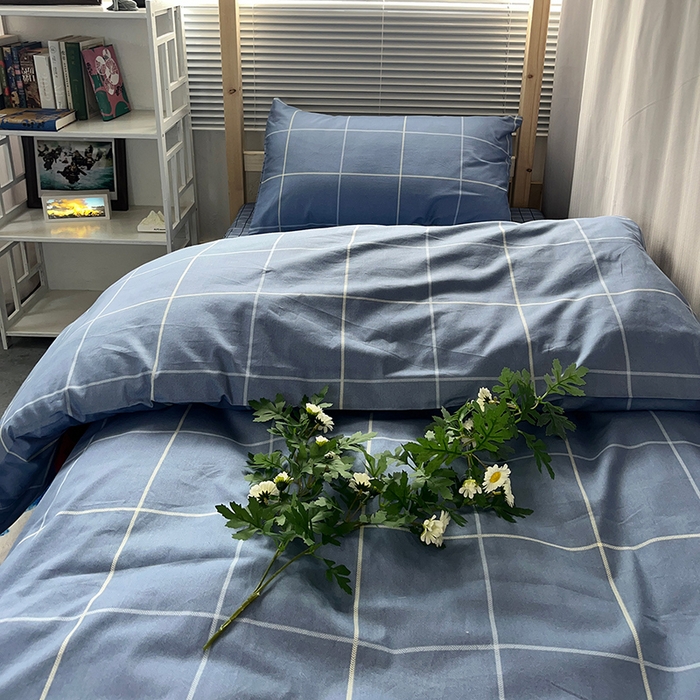 91家纺网 家纺一手货源 找家纺 云梦2025新款全棉印花学生宿舍套件 森语织眠