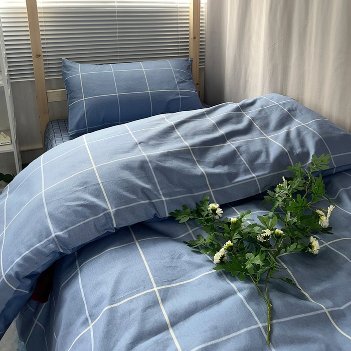 91家纺网 家纺一手货源 找家纺 云梦2025新款全棉印花学生宿舍套件 森语织眠