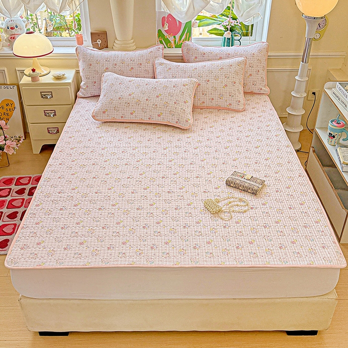 91家纺网 家纺一手货源 找家纺 恒尚居 2025新款云感床褥垫双层皱皱纱学生软床垫床护垫-四季款-系列二 美好时光