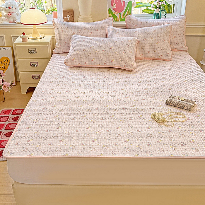 91家纺网 家纺一手货源 找家纺 恒尚居 2025新款云感床褥垫双层皱皱纱学生软床垫床护垫-四季款-系列二 美好时光