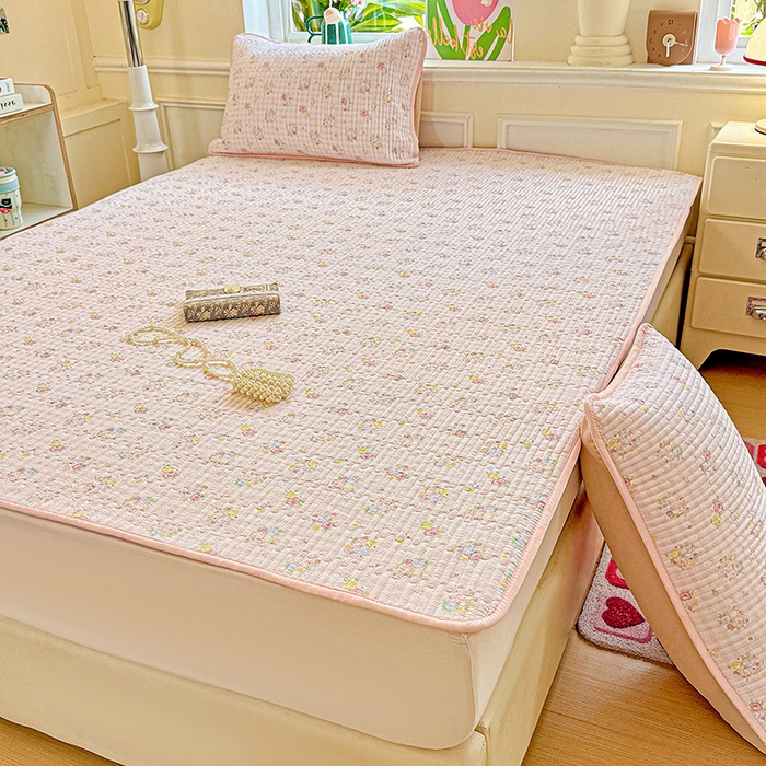 91家纺网 家纺一手货源 找家纺 恒尚居 2025新款云感床褥垫双层皱皱纱学生软床垫床护垫-四季款-系列二 美好时光