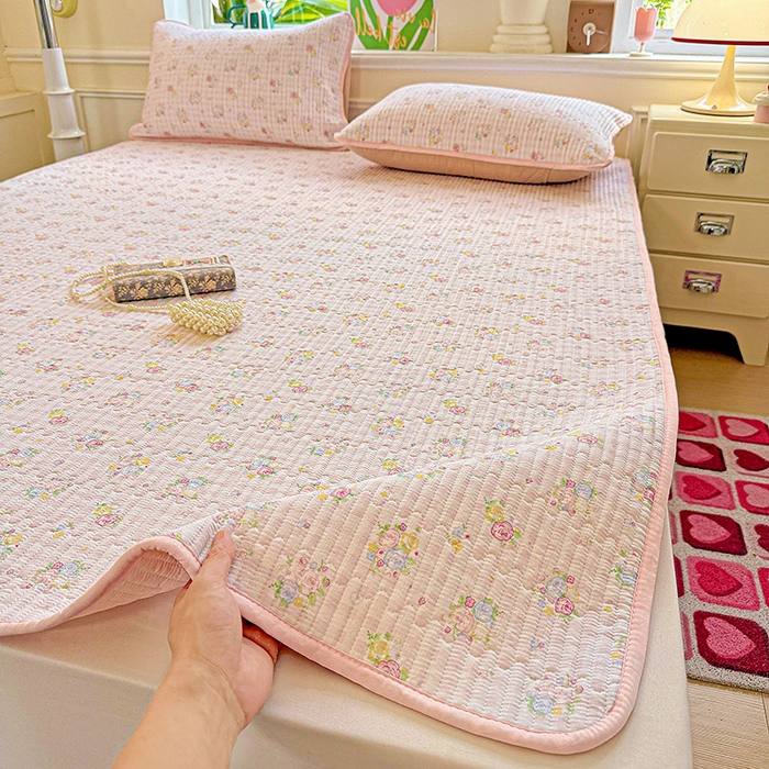 91家纺网 家纺一手货源 找家纺 恒尚居 2025新款云感床褥垫双层皱皱纱学生软床垫床护垫-四季款-系列二 美好时光