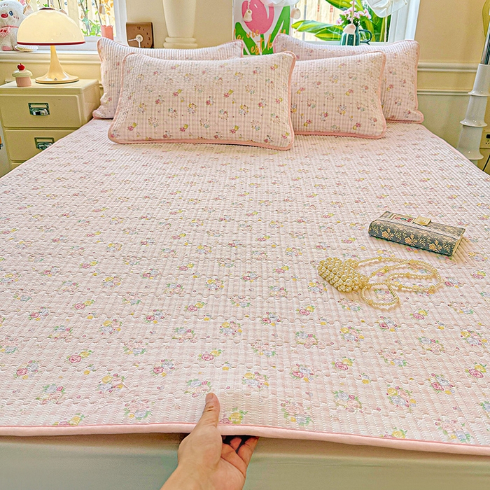 91家纺网 家纺一手货源 找家纺 恒尚居 2025新款云感床褥垫双层皱皱纱学生软床垫床护垫-四季款-系列二 美好时光