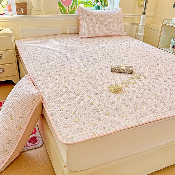 91家纺网 家纺一手货源 找家纺 恒尚居 2025新款云感床褥垫双层皱皱纱学生软床垫床护垫-四季款-系列二 美好时光