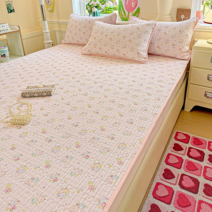 91家纺网 家纺一手货源 找家纺 恒尚居 2025新款云感床褥垫双层皱皱纱学生软床垫床护垫-四季款-系列二 美好时光