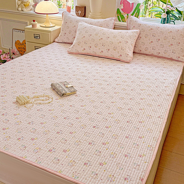 91家纺网 家纺一手货源 找家纺 恒尚居 2025新款云感床褥垫双层皱皱纱学生软床垫床护垫-四季款-系列二 美好时光