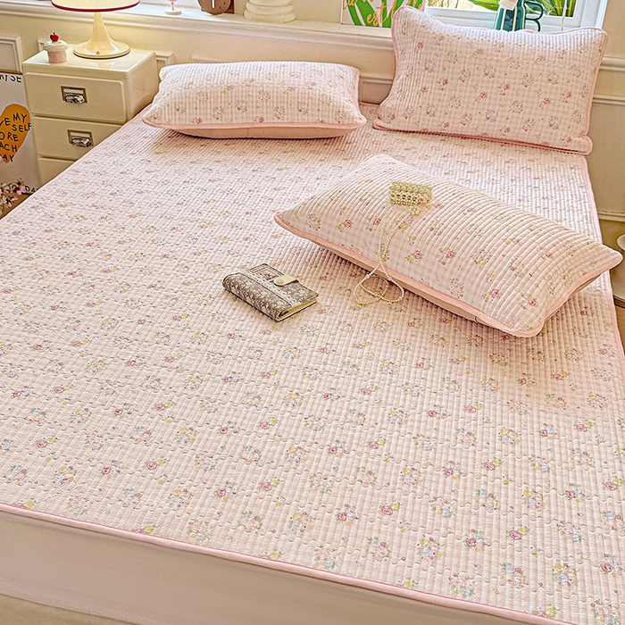 91家纺网 家纺一手货源 找家纺 恒尚居 2025新款云感床褥垫双层皱皱纱学生软床垫床护垫-四季款-系列二 美好时光