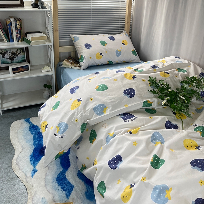 91家纺网 家纺一手货源 找家纺 云梦2025新款全棉印花学生宿舍套件 星宇织梦