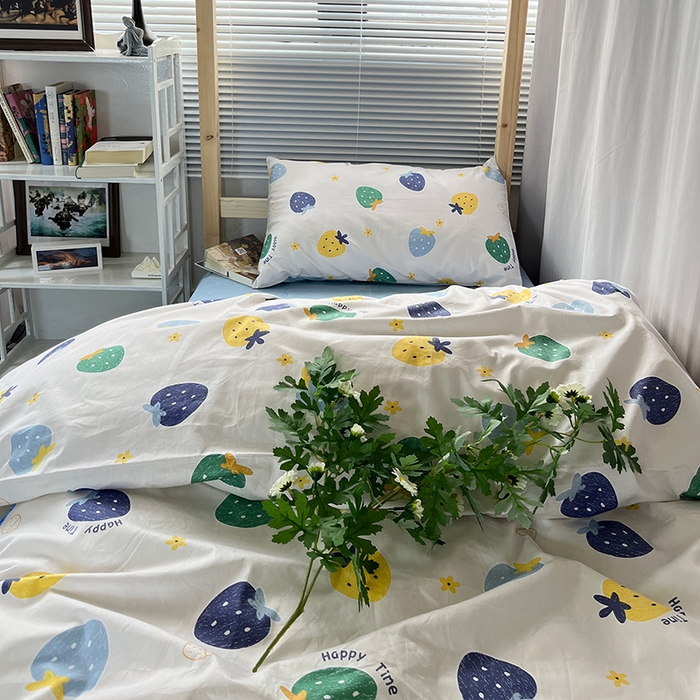 91家纺网 家纺一手货源 找家纺 云梦2025新款全棉印花学生宿舍套件 星宇织梦