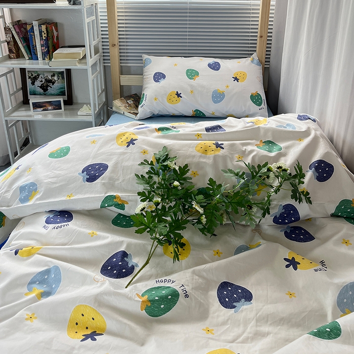 91家纺网 家纺一手货源 找家纺 云梦2025新款全棉印花学生宿舍套件 星宇织梦