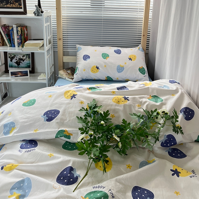 91家纺网 家纺一手货源 找家纺 云梦2025新款全棉印花学生宿舍套件 星宇织梦