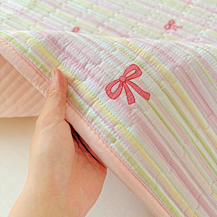 91家纺网 家纺一手货源 找家纺 恒尚居 2025新款云感床褥垫双层皱皱纱学生软床垫床护垫-四季款-系列二 完美日记