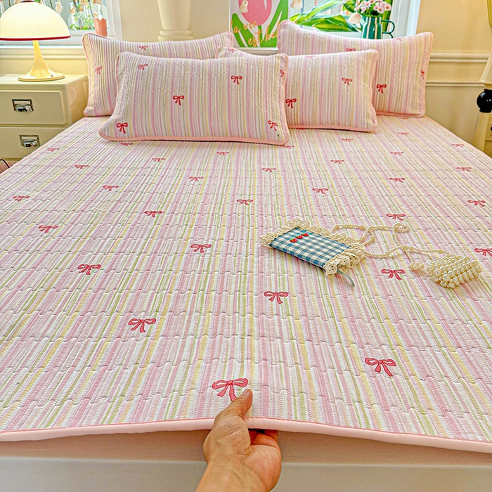 91家纺网 家纺一手货源 找家纺 恒尚居 2025新款云感床褥垫双层皱皱纱学生软床垫床护垫-四季款-系列二 完美日记