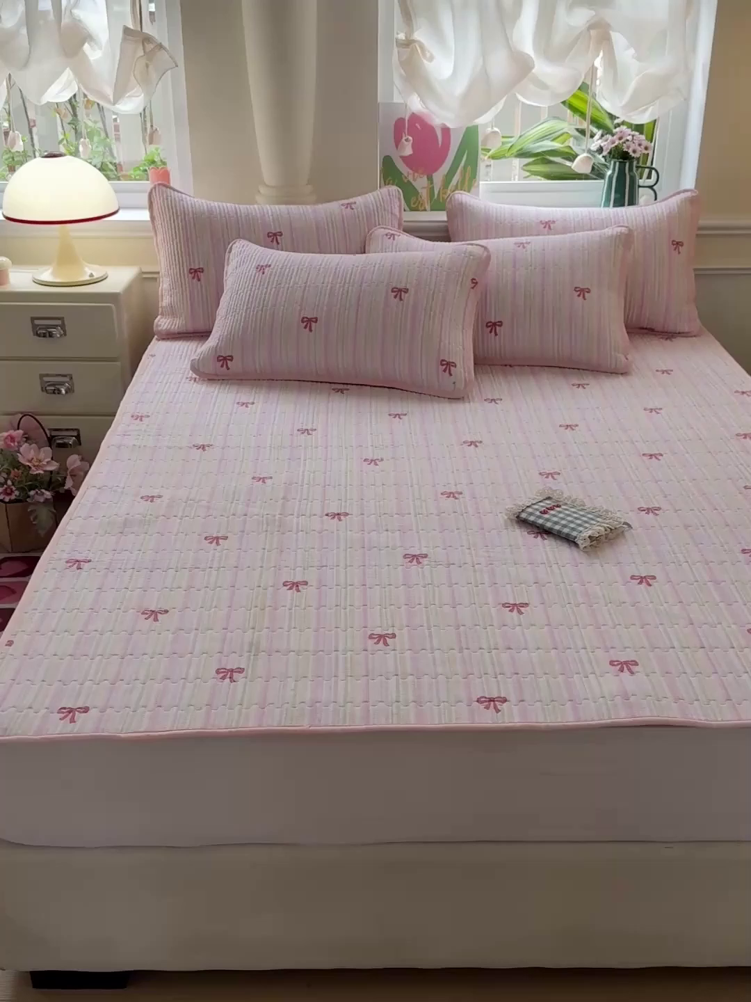 91家纺网 家纺一手货源 找家纺 恒尚居 2025新款云感床褥垫双层皱皱纱学生软床垫床护垫-四季款-系列二 完美日记